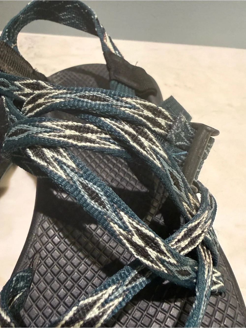 Chaco Women's Black Teal Strappy Sandals